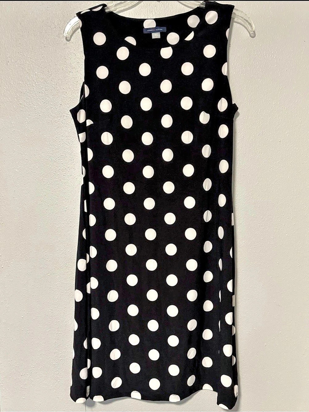 Tommy Hilfiger Polka Dot Mini Dress in Black & White Size 8